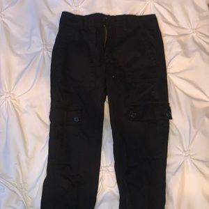 Black cotton pants with stylish pockets